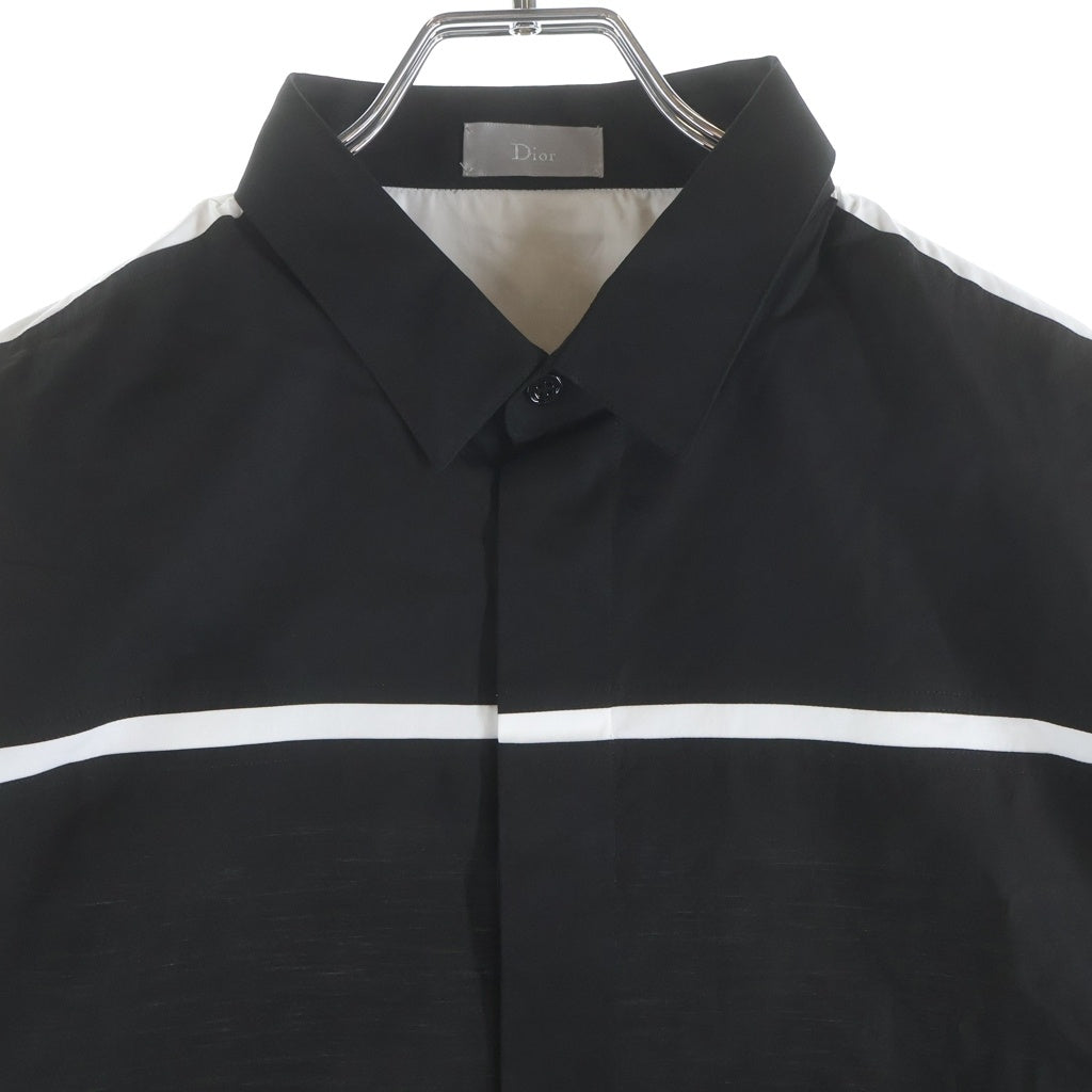 Dior HOMME(ディオールオム) L/S Shirt 長袖比翼シャツ ブラック/ホワイト 733C534Z1581