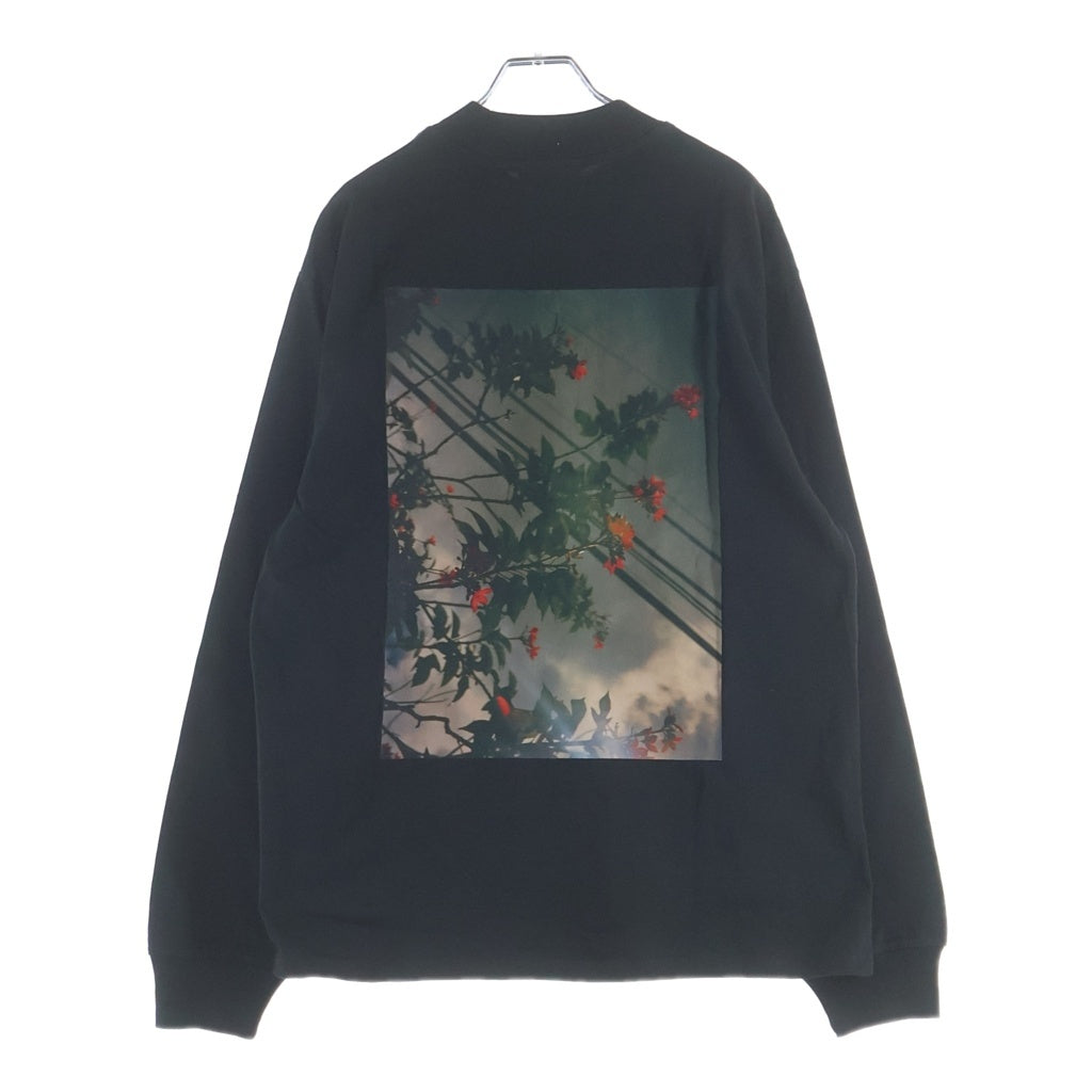 FEAR OF GOD ESSENTIALS(フィアオブゴッド エッセンシャルズ) L/S T-SHIRT FLOWER フラワーフォト 長袖Tシャツ ロンT ブラック
