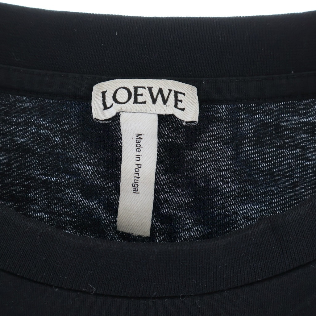 LOEWE(ロエベ) Anagram T-shirt アナグラム ロゴ刺繍 半袖Tシャツ ブラック H2179680CR