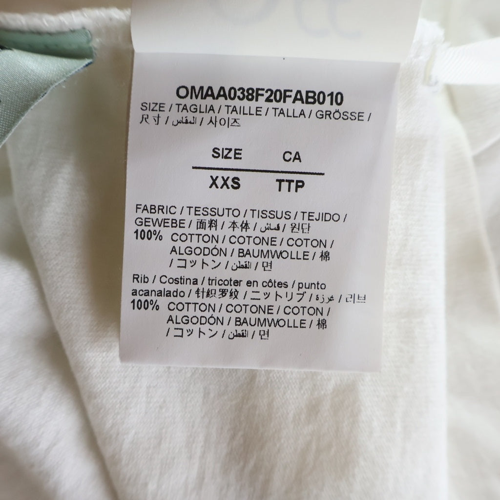 OFF-WHITE(オフホワイト) 20AW Mirko First Slogan Logo Oversized T-shirt オーバーサイズ 半袖Tシャツ ホワイト OMAA038F20FAB010