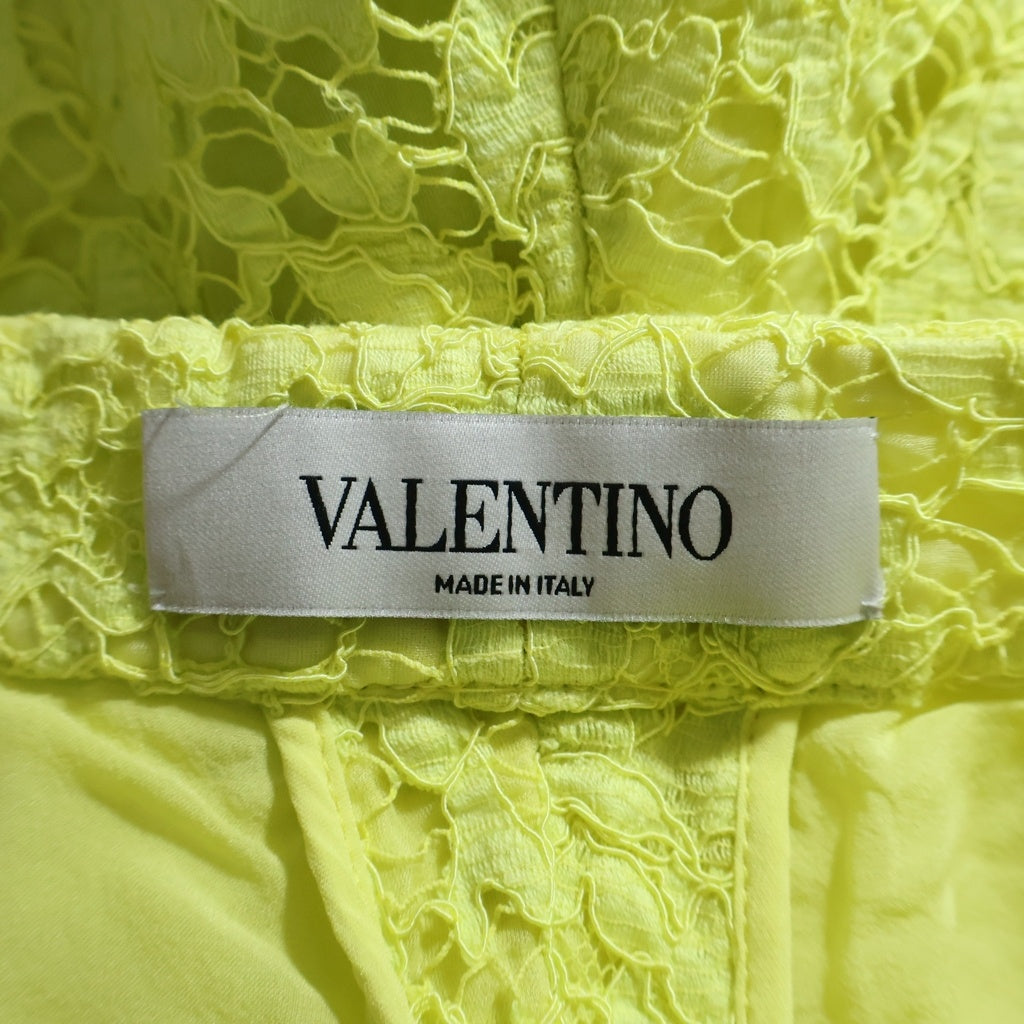 VALENTINO(ヴァレンティノ) Lace Short Pants レーヨン レースハーフパンツ ショーツ レディース イエロー GB30A440-V7C264B