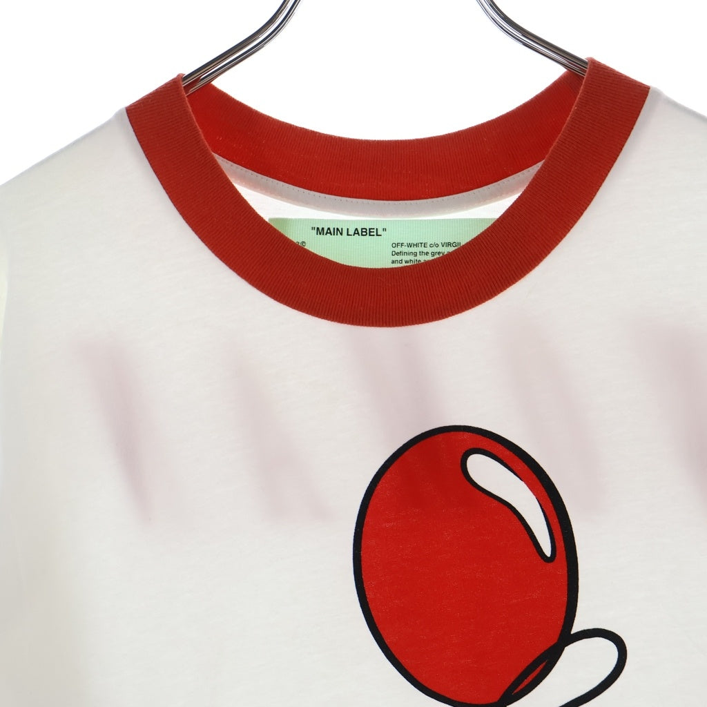 OFF-WHITE(オフホワイト) 18SS Ringer T-Shirt 半袖Tシャツ リンガーTシャツ ホワイト レディース OWAA029S18778132