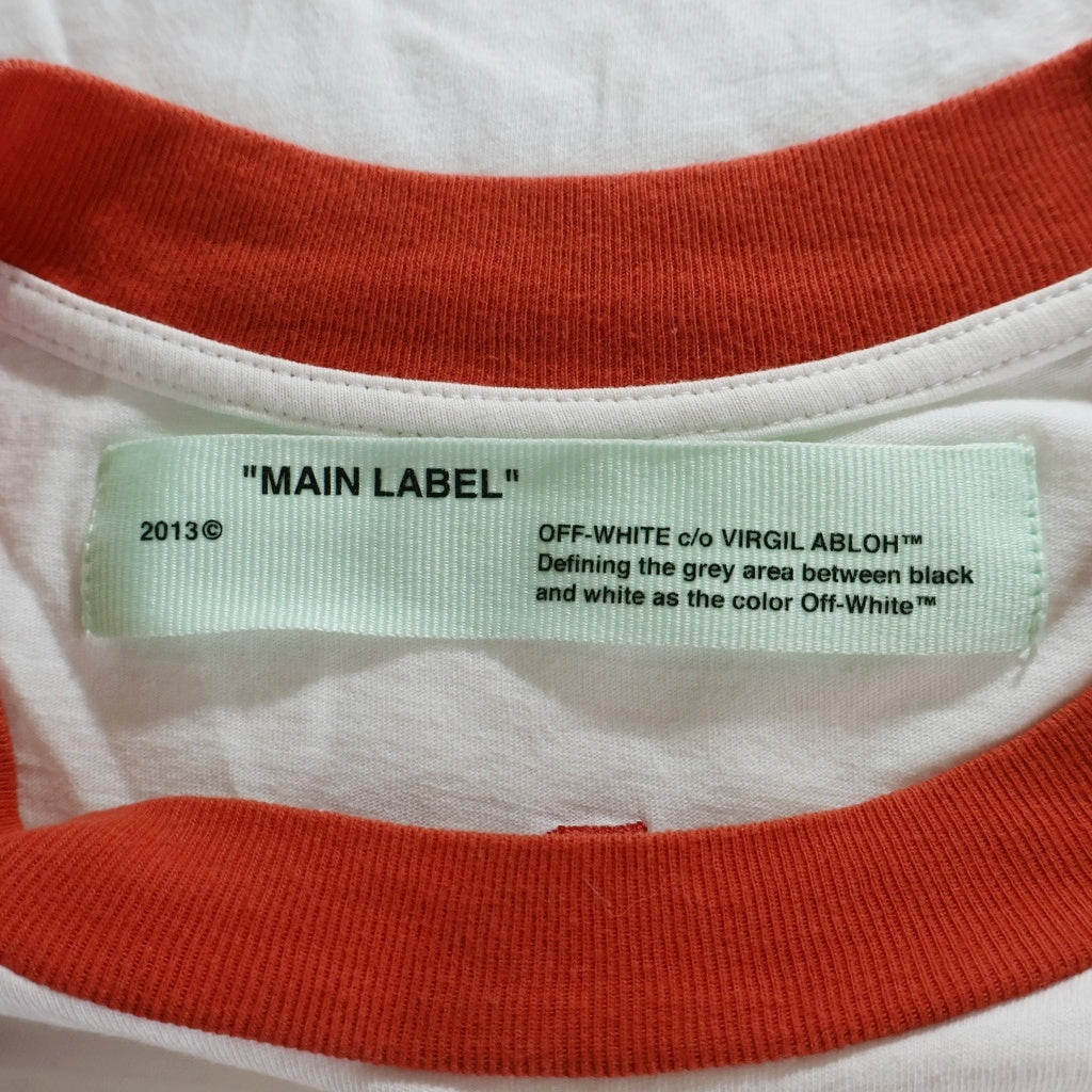 OFF-WHITE(オフホワイト) 18SS Ringer T-Shirt 半袖Tシャツ リンガーTシャツ ホワイト レディース OWAA029S18778132