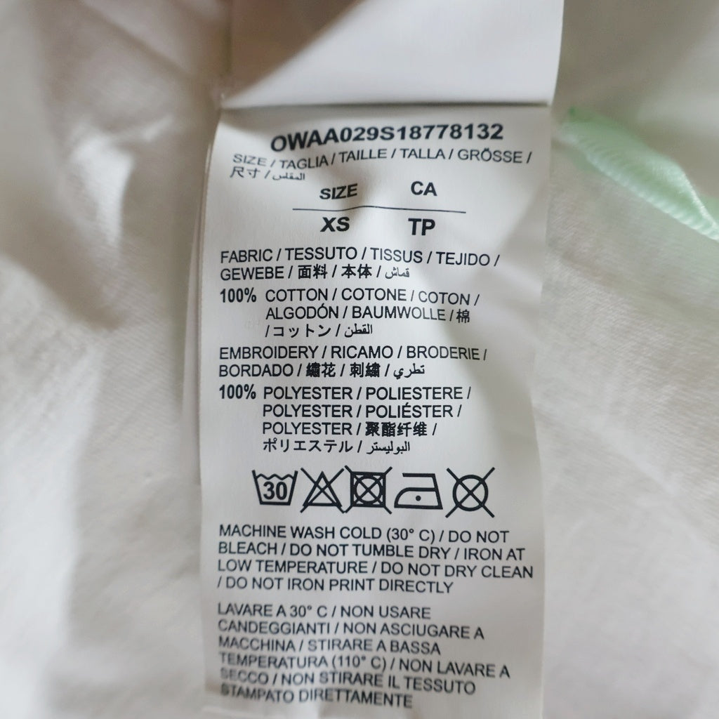 OFF-WHITE(オフホワイト) 18SS Ringer T-Shirt 半袖Tシャツ リンガーTシャツ ホワイト レディース OWAA029S18778132