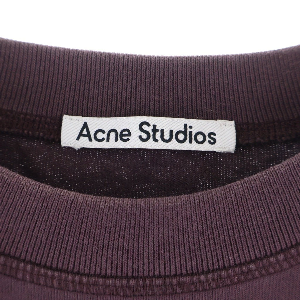 Acne Studios(アクネ ストゥディオズ) T-Shirt ロゴプリント 半袖Tシャツ バーガンディー AL0135-