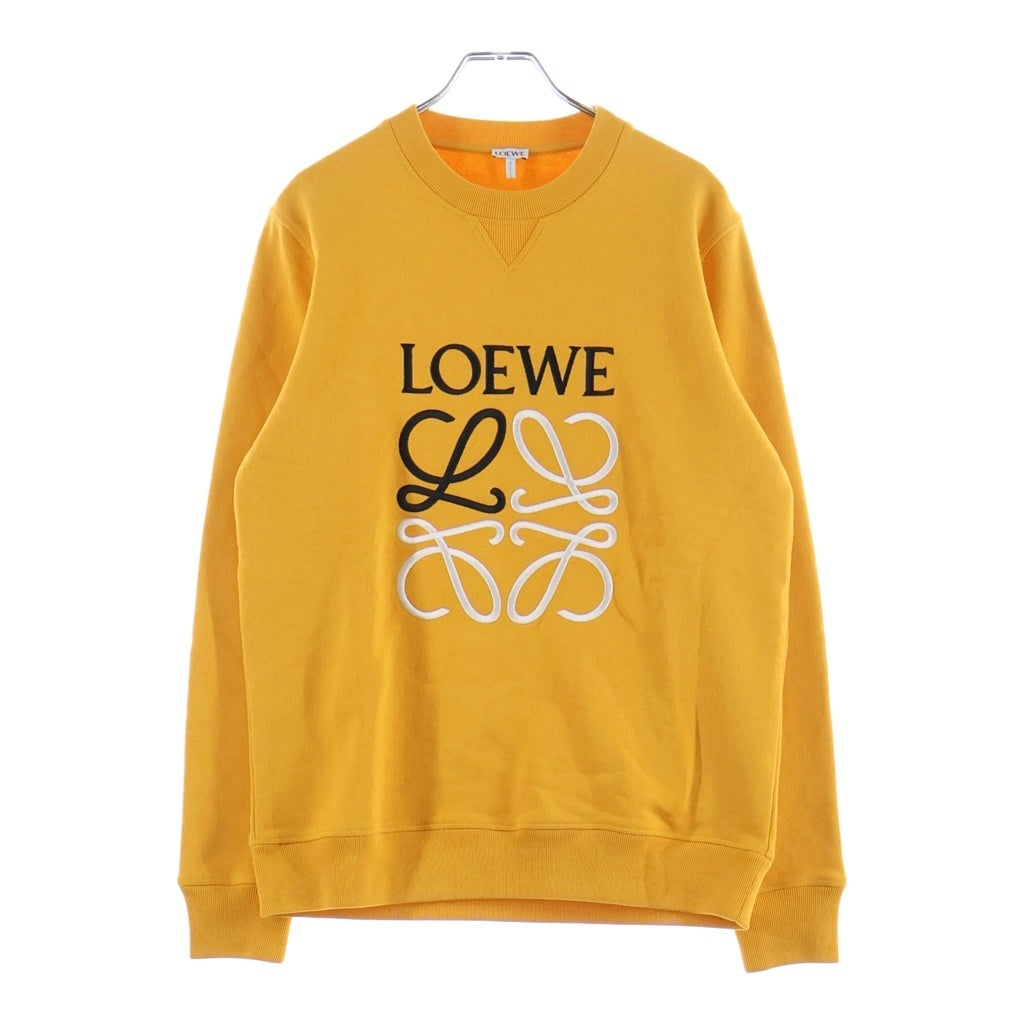 LOEWE(ロエベ) Anagram Sweatshirt アナグラムロゴ刺繍 クルーネックスウェットトレーナー イエロー H526341XA1