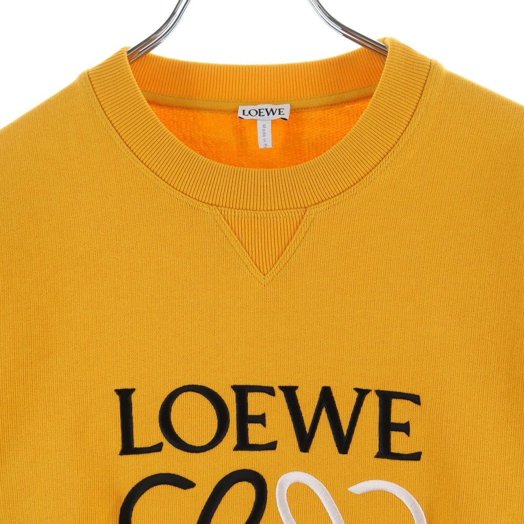 LOEWE(ロエベ) Anagram Sweatshirt アナグラムロゴ刺繍 クルーネックスウェットトレーナー イエロー H526341XA1