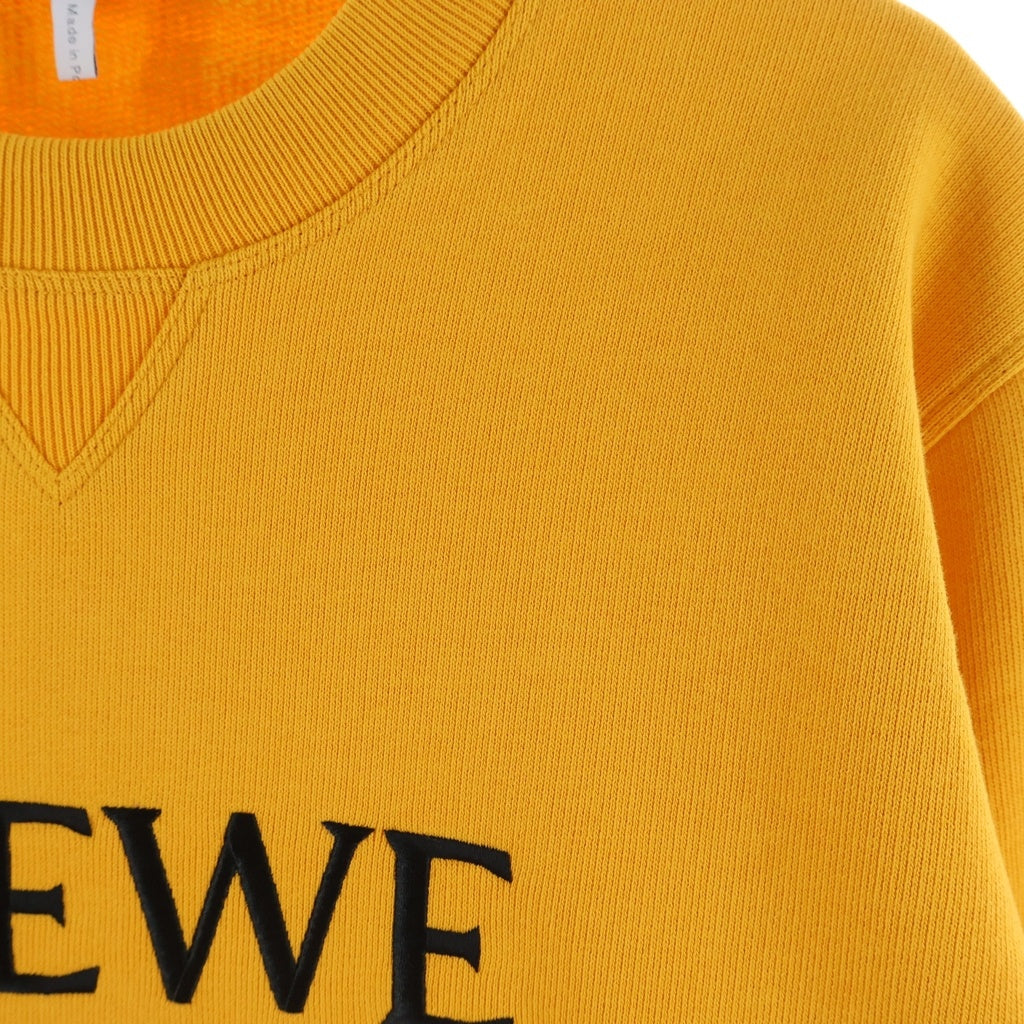 LOEWE(ロエベ) Anagram Sweatshirt アナグラムロゴ刺繍 クルーネックスウェットトレーナー イエロー H526341XA1