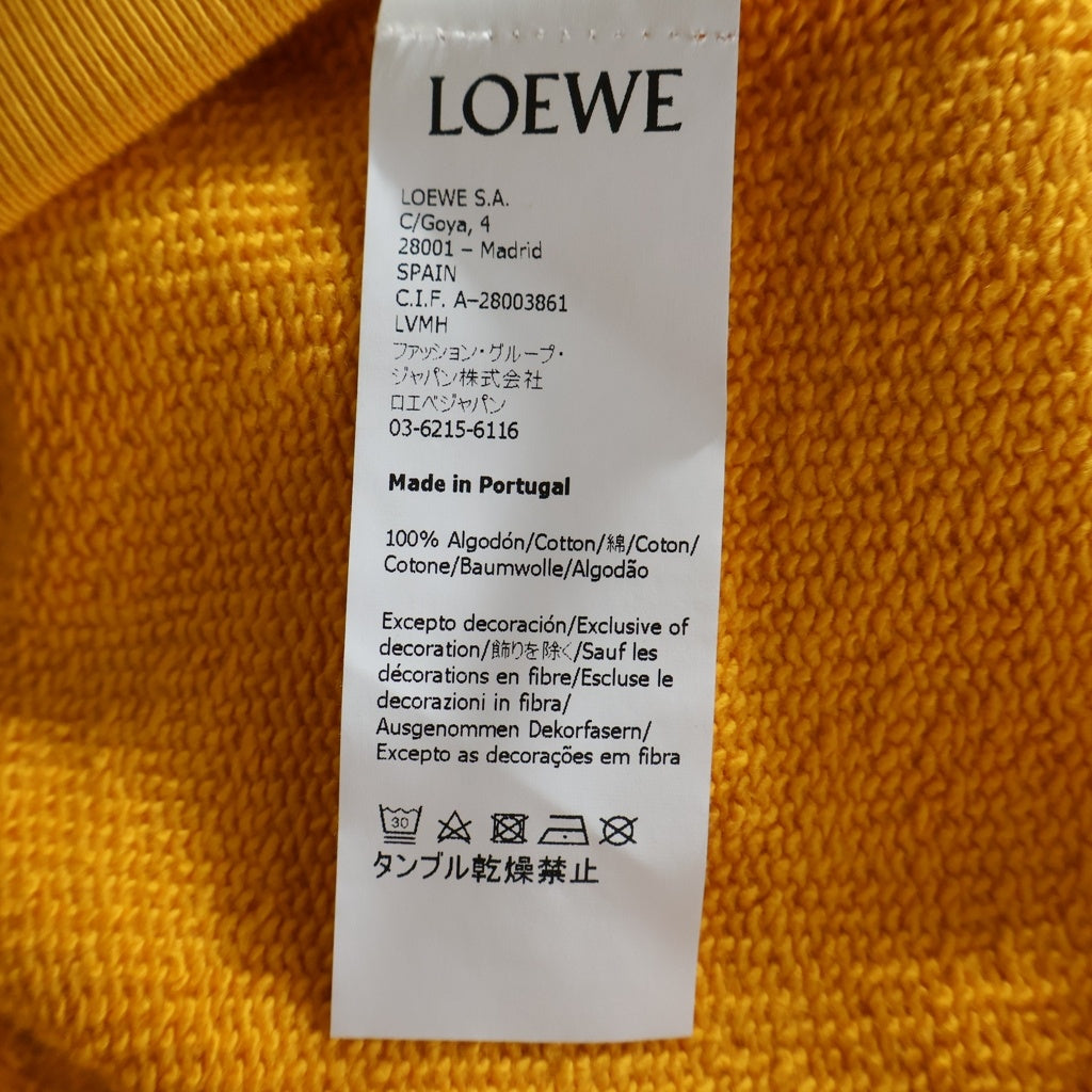 LOEWE(ロエベ) Anagram Sweatshirt アナグラムロゴ刺繍 クルーネックスウェットトレーナー イエロー H526341XA1