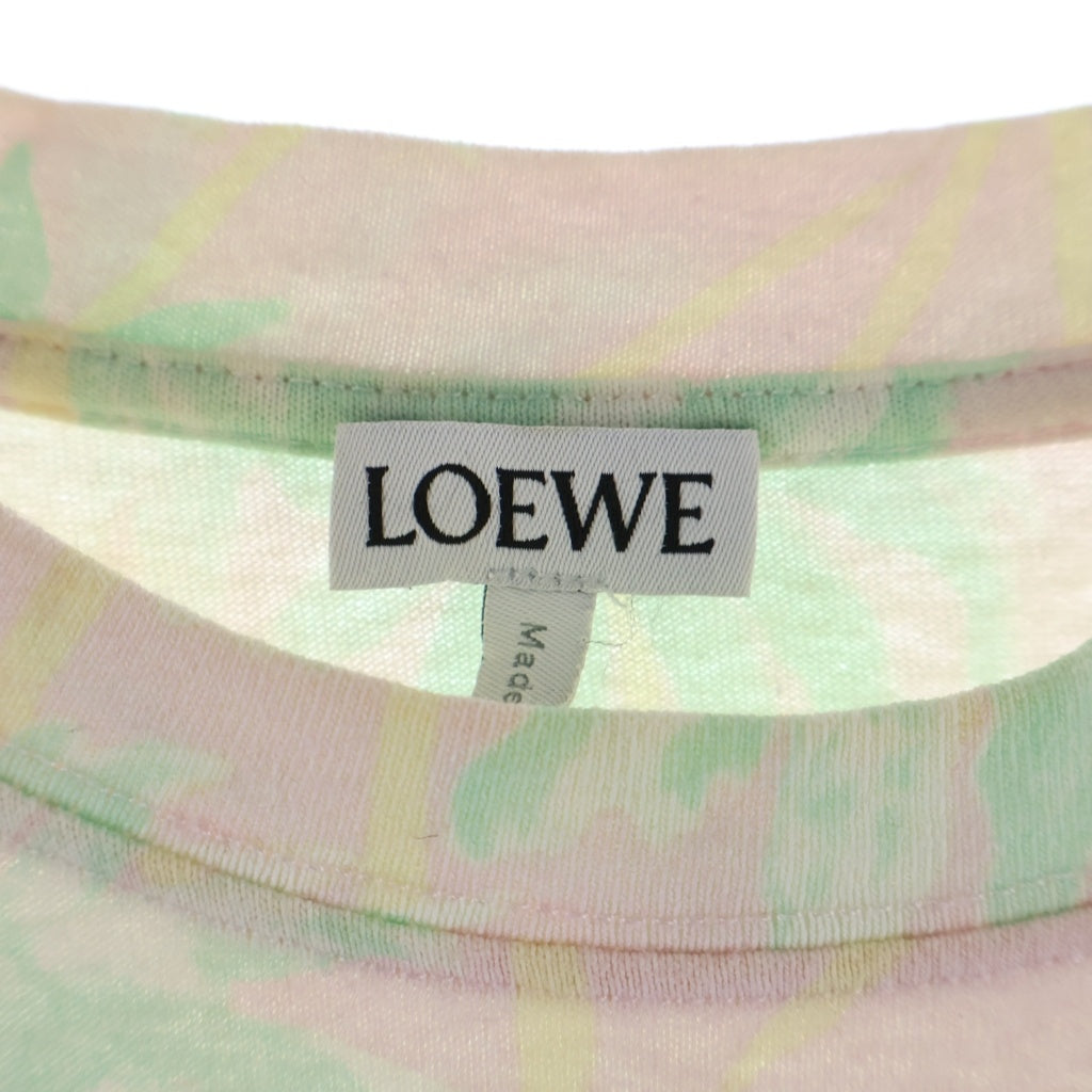 LOEWE(ロエベ) Daisy Anagram T-shirt アナグラム ロゴ刺繍 総柄 半袖Tシャツ ピンク S6109011SI