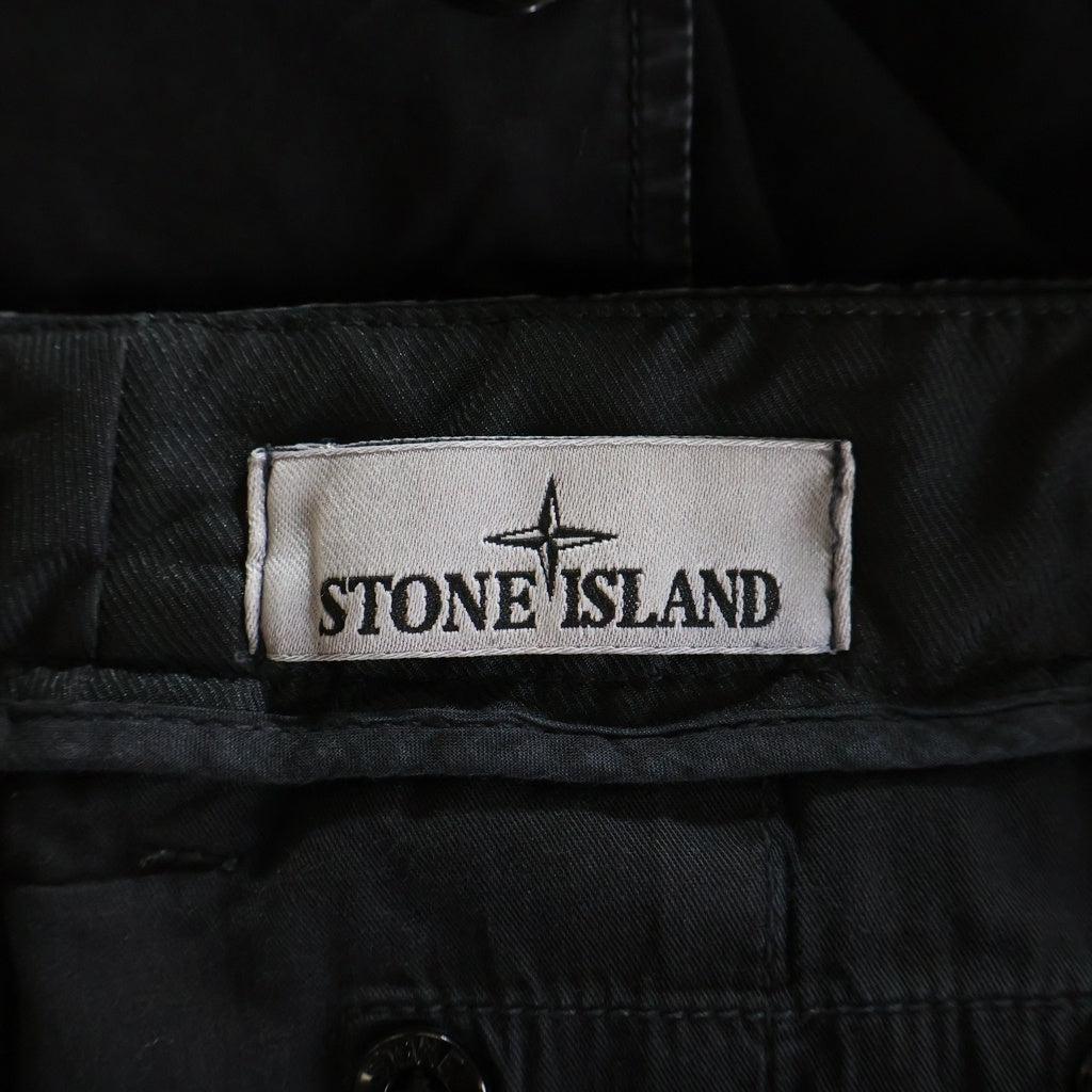 STONE ISLAND(ストーンアイランド) TYPE SL Cargo Pants ロゴワッペン カーゴパンツ ブラック 1015303WA