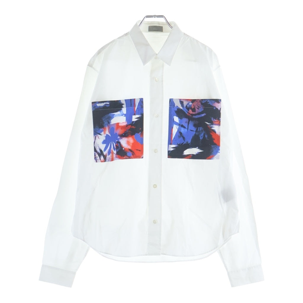 Dior HOMME(ディオールオム) Abstract L/S Shirt 長袖シャツ ホワイト 463C556Z1581