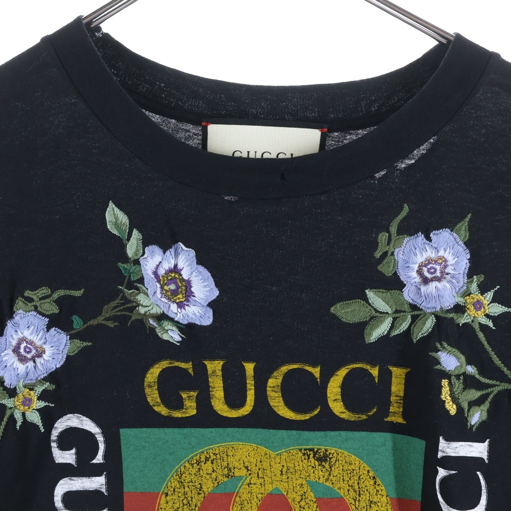 GUCCI(グッチ) Floral T-Shirt 半袖Tシャツ ブラック 457094 X5L88