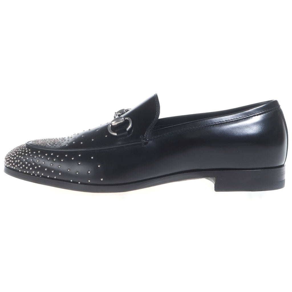 GUCCI(グッチ) Horsebit Studded Loafer ホースビット スタッズローファー レザードレスシューズ ブラック 851395