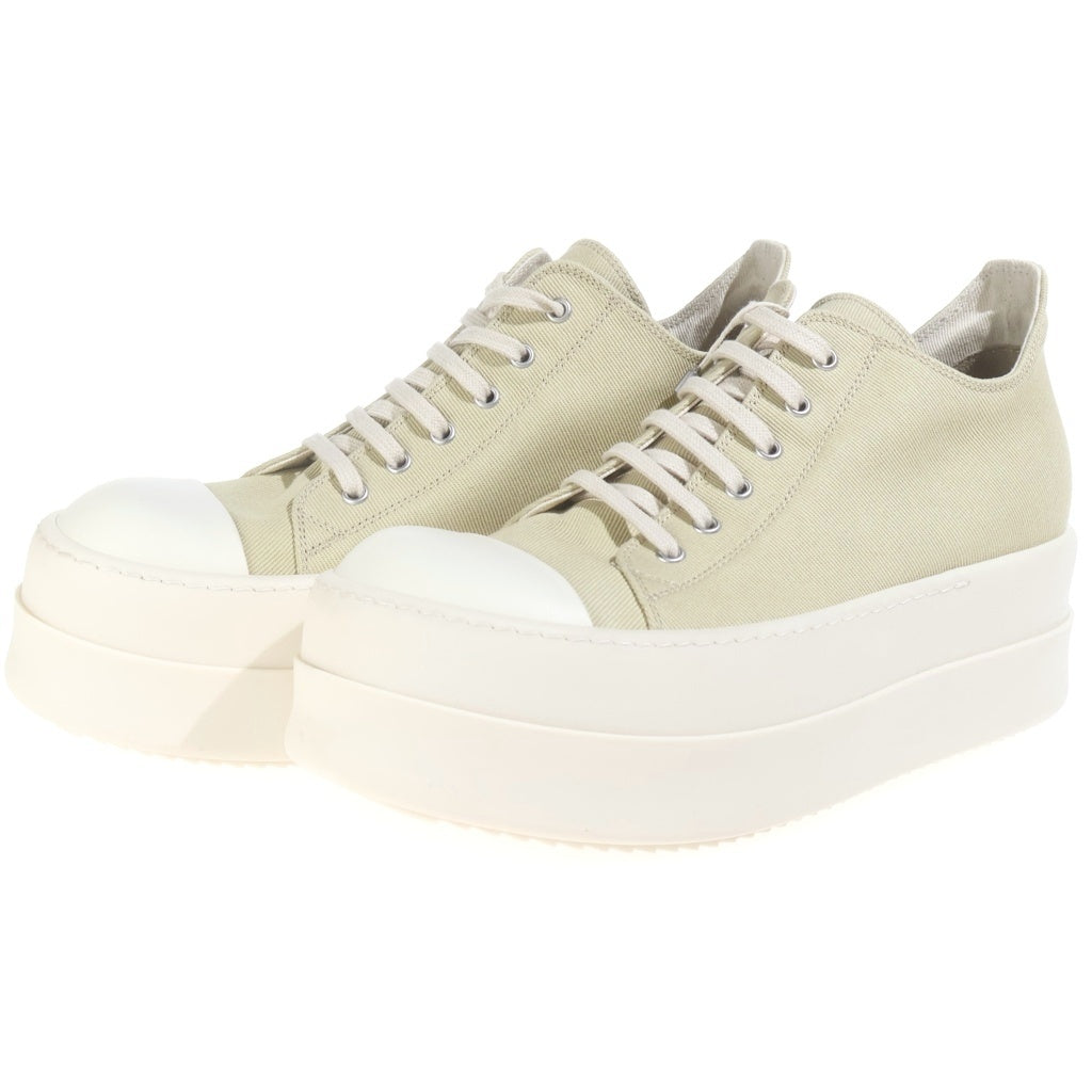 DRKSHDW(ダークシャドウ) DOUBLE BUMPER LOW SNEAKS ダブルバンパー キャンバスローカットスニーカー ベージュ DU01E3832-DO