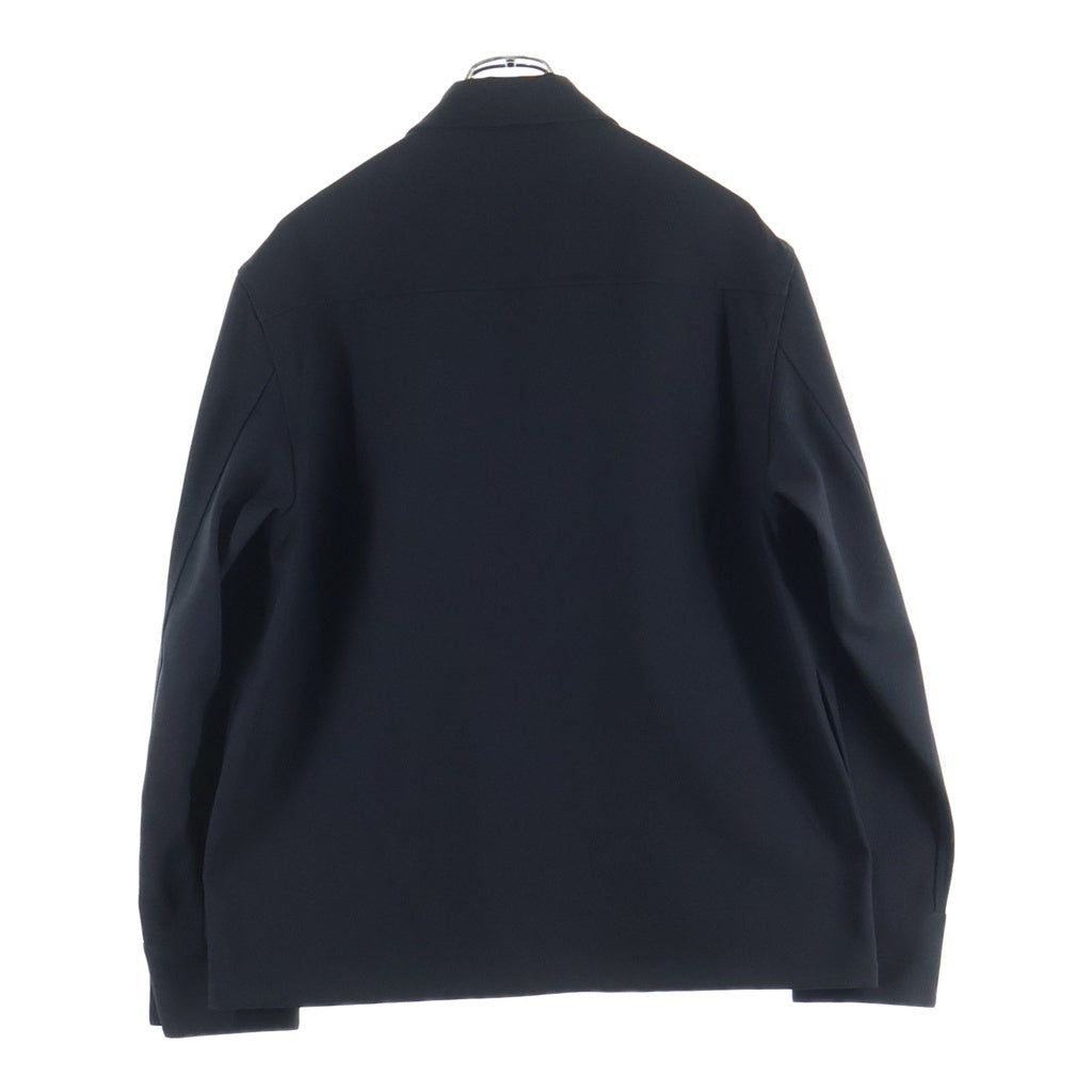 JIL SANDER(ジルサンダー) 24AW SHIRT 106 ギャバジン ジップシャツジャケット ブラック J22DL0254