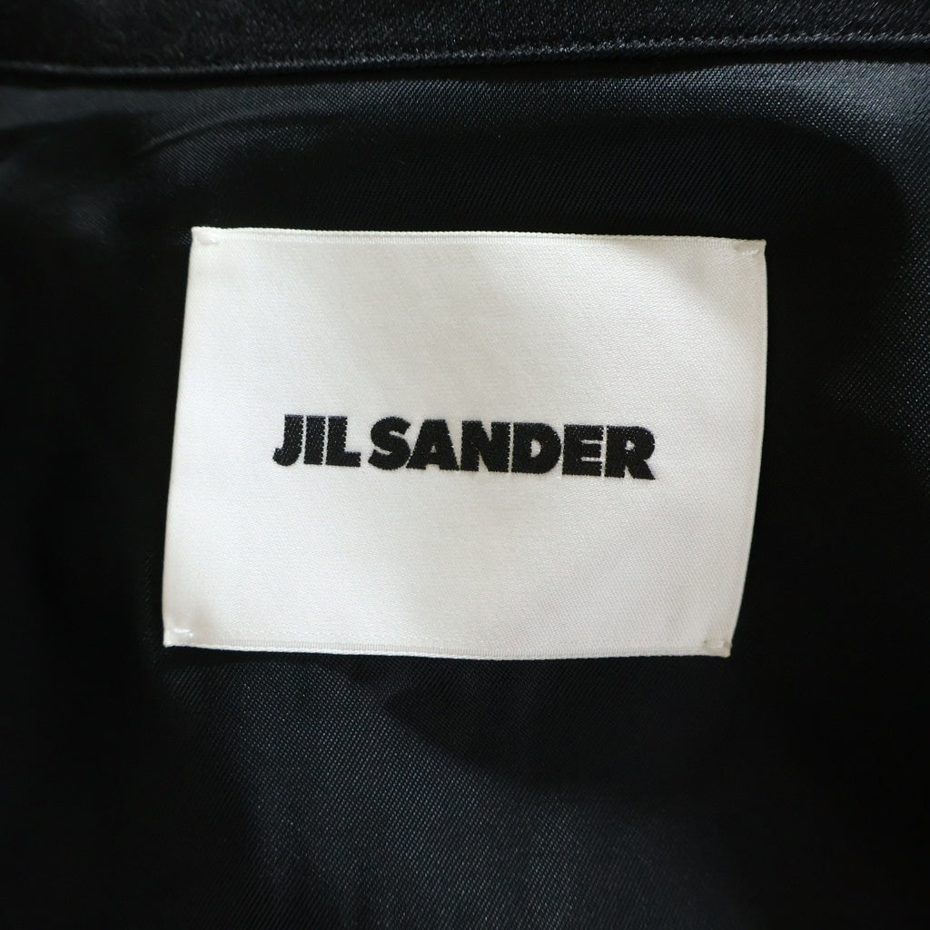 JIL SANDER(ジルサンダー) 24AW SHIRT 106 ギャバジン ジップシャツジャケット ブラック J22DL0254