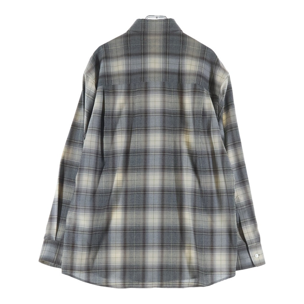 AURALEE(オーラリー) 22AW SUPER LIGHT WOOL CHECK SHIRTS スーパーライトウールチェックシャツ グレー A22AS01LC