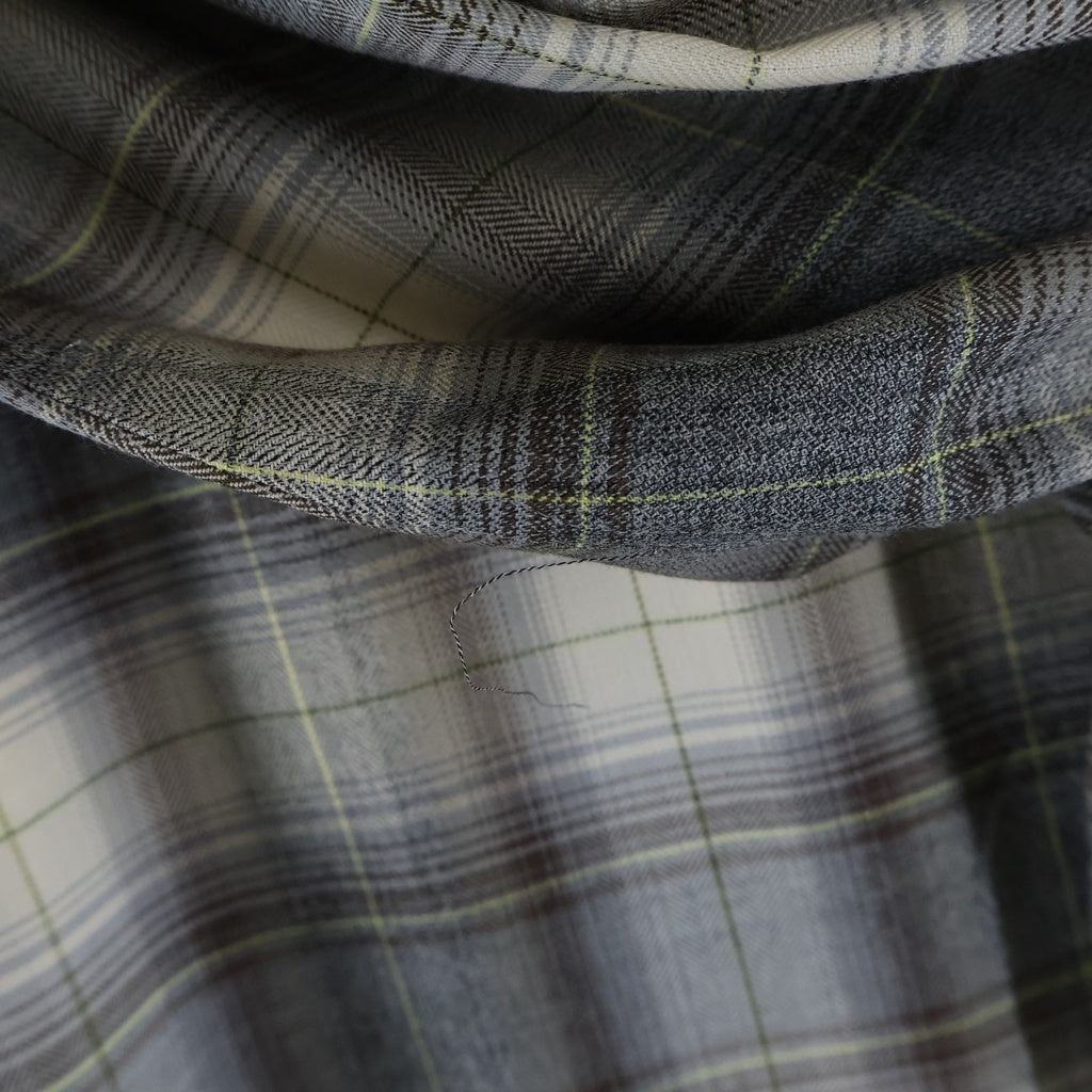 AURALEE(オーラリー) 22AW SUPER LIGHT WOOL CHECK SHIRTS スーパーライトウールチェックシャツ グレー A22AS01LC