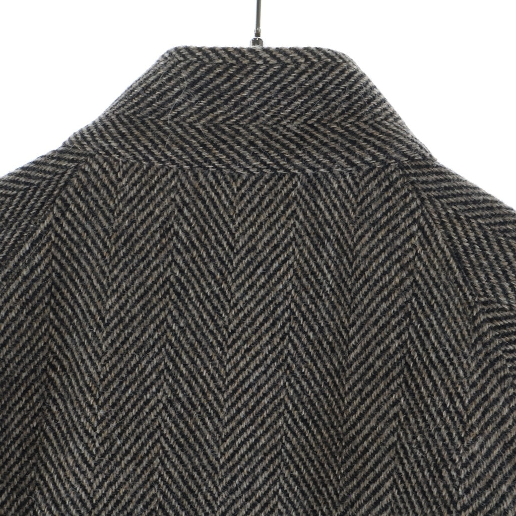 AURALEE(オーラリー) 24AW LAMA SHETLAND WOOL TWEED ZIP BLOUSON ラマシェットランドウールツイード ジップブルゾン ブラウン A24AB03LS