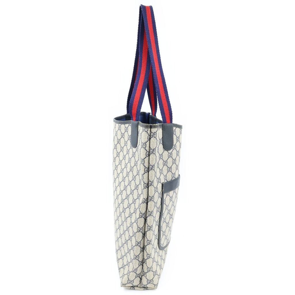 GUCCI(グッチ) VITAGE GG Tote Bag ヴィンテージ オールドグッチ シェリーライン レザートートバッグ ベージュ レディース