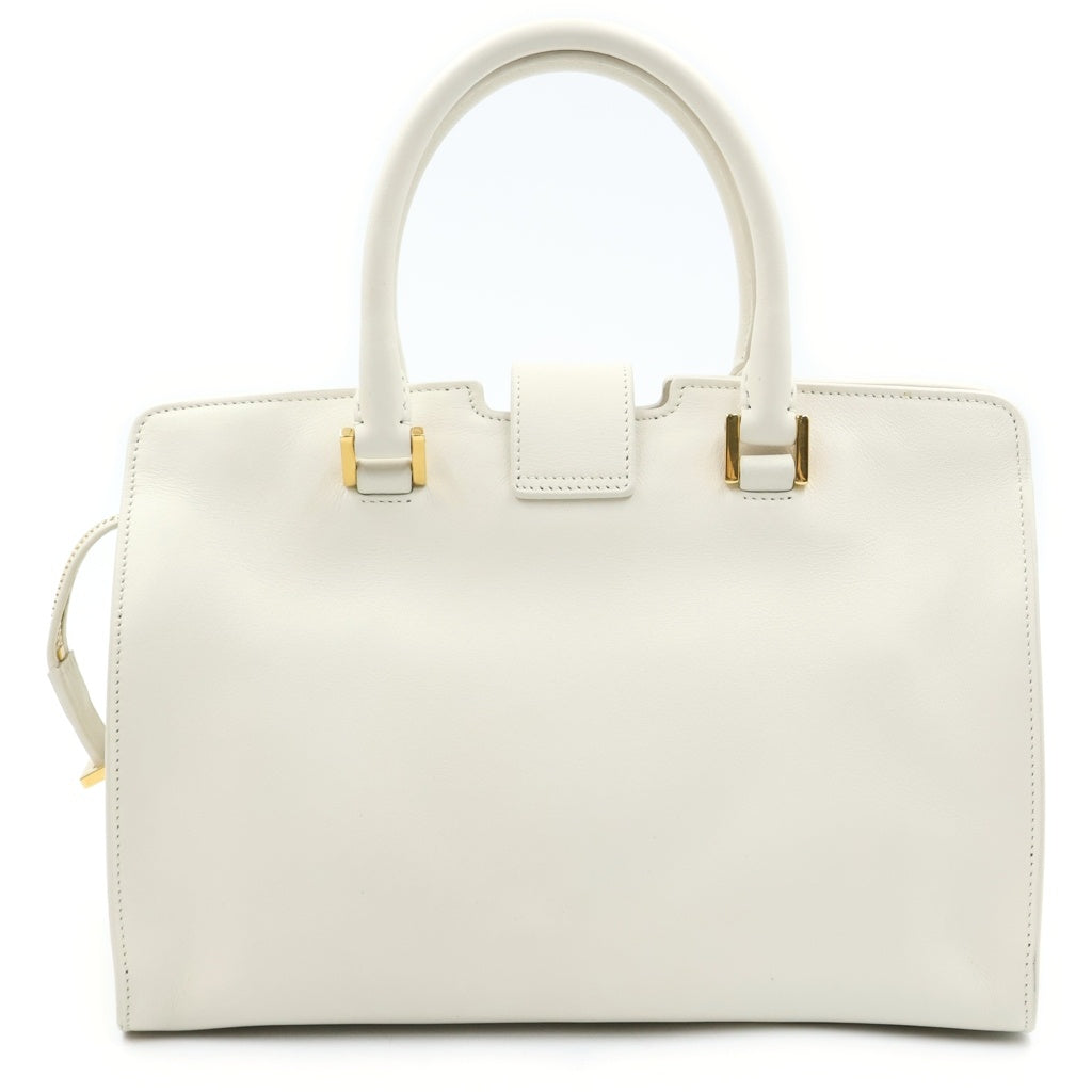 SAINT LAURENT PARIS(サンローランパリ) Baby Cabas ベイビーカバス カサンドラ レザーハンドバッグ ショルダーバッグ ホワイト 400914 レディース