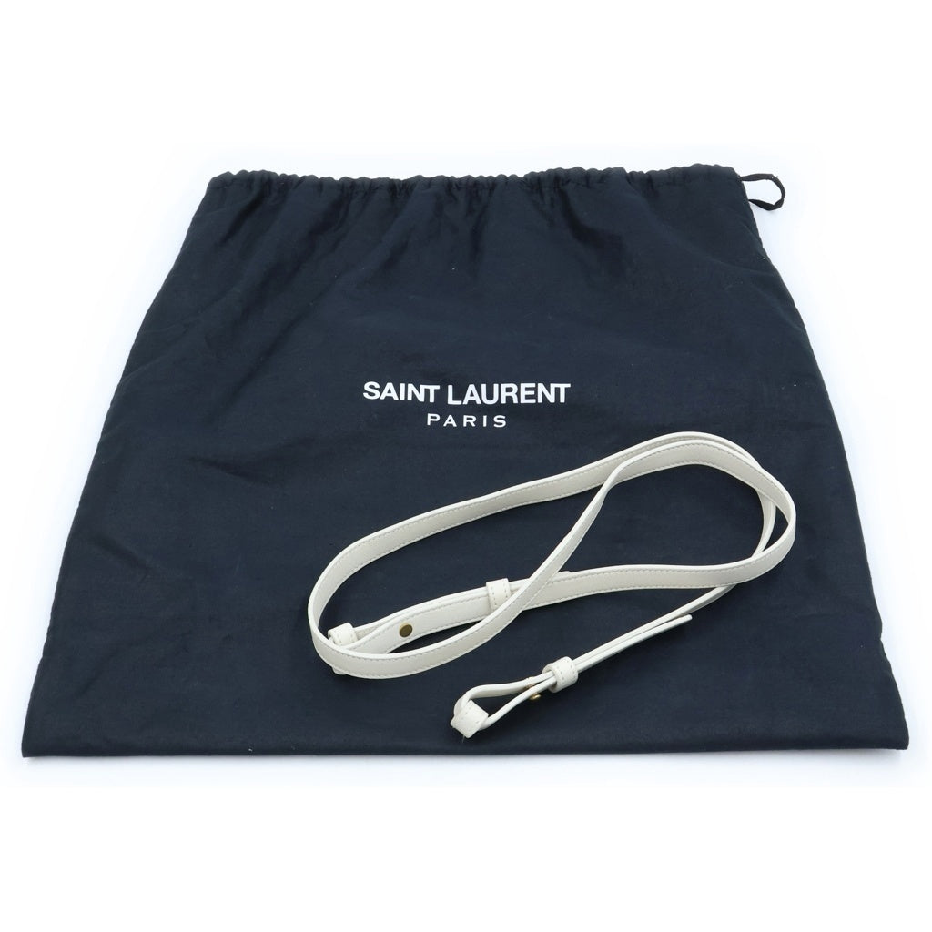 SAINT LAURENT PARIS(サンローランパリ) Baby Cabas ベイビーカバス カサンドラ レザーハンドバッグ ショルダーバッグ ホワイト 400914 レディース