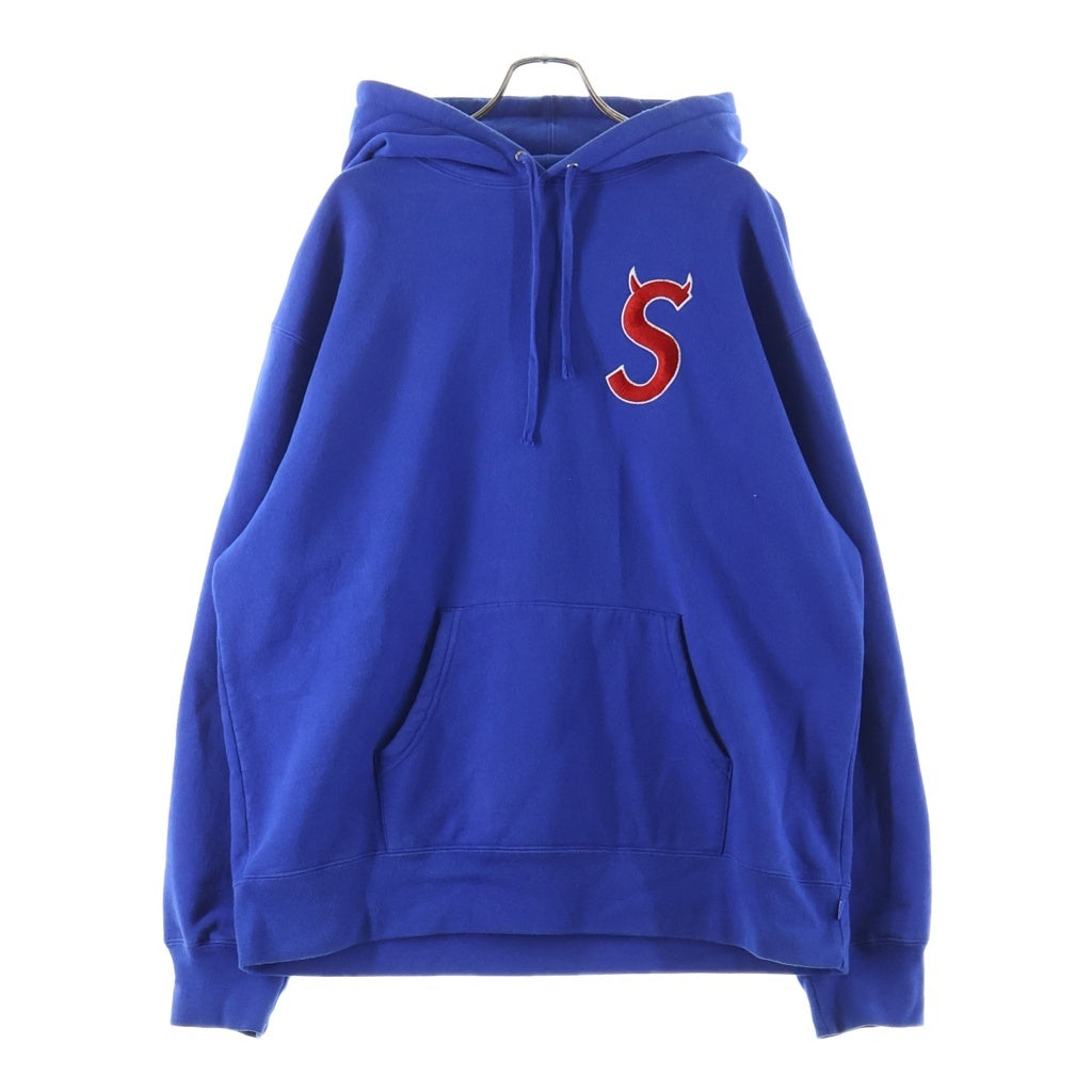 SUPREME(シュプリーム) 22AW S Logo Hooded Sweatshirt ロゴエンブロイダリー フーデッド スウェット プルオーバーパーカー ブルー -