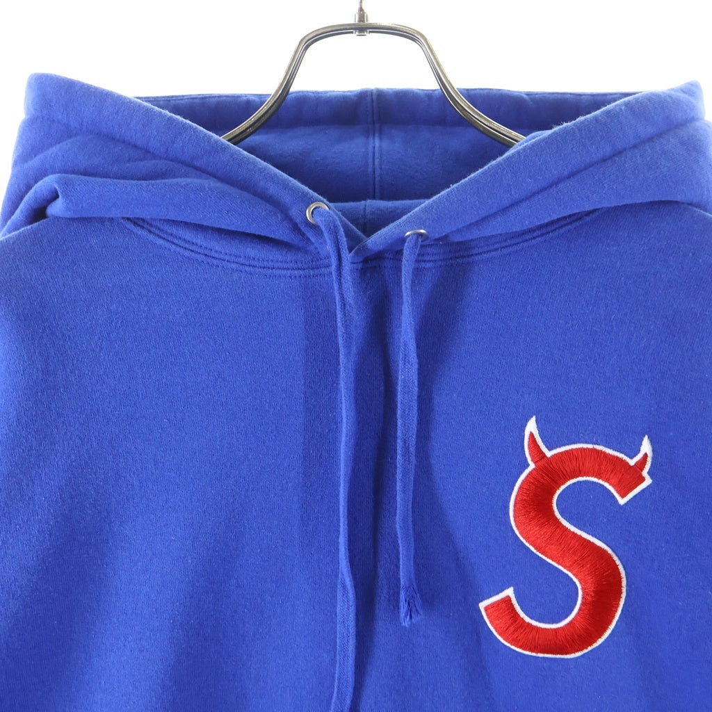 SUPREME(シュプリーム) 22AW S Logo Hooded Sweatshirt ロゴエンブロイダリー フーデッド スウェット プルオーバーパーカー ブルー -
