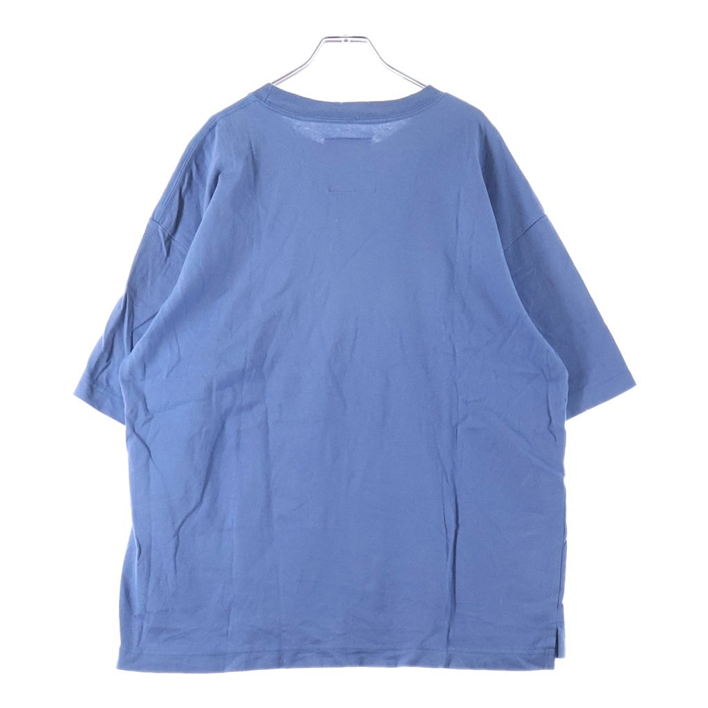 MAISON MIHARAYASUHIRO(メゾンミハラヤスヒロ) 24SS DISTRESSED ACID TEE プリントデザイン デストロイ加工 クルーネック コットン半袖Tシャツ ブルー J12TS552