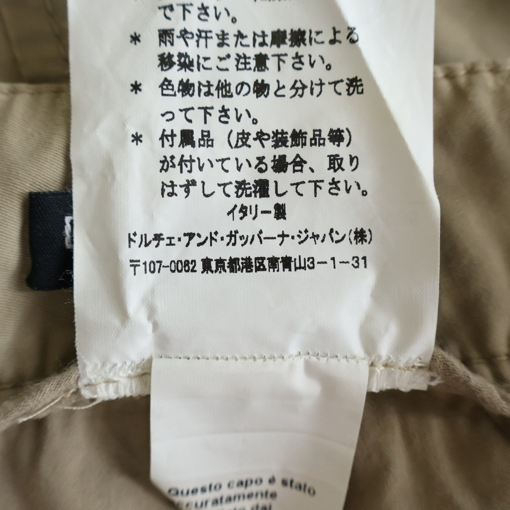 DOLCE & GABBANA(ドルチェアンドガッバーナ) マルチポケット ボタンフライ コットン バルーン ワイドパンツ ベージュ VP05C/8041