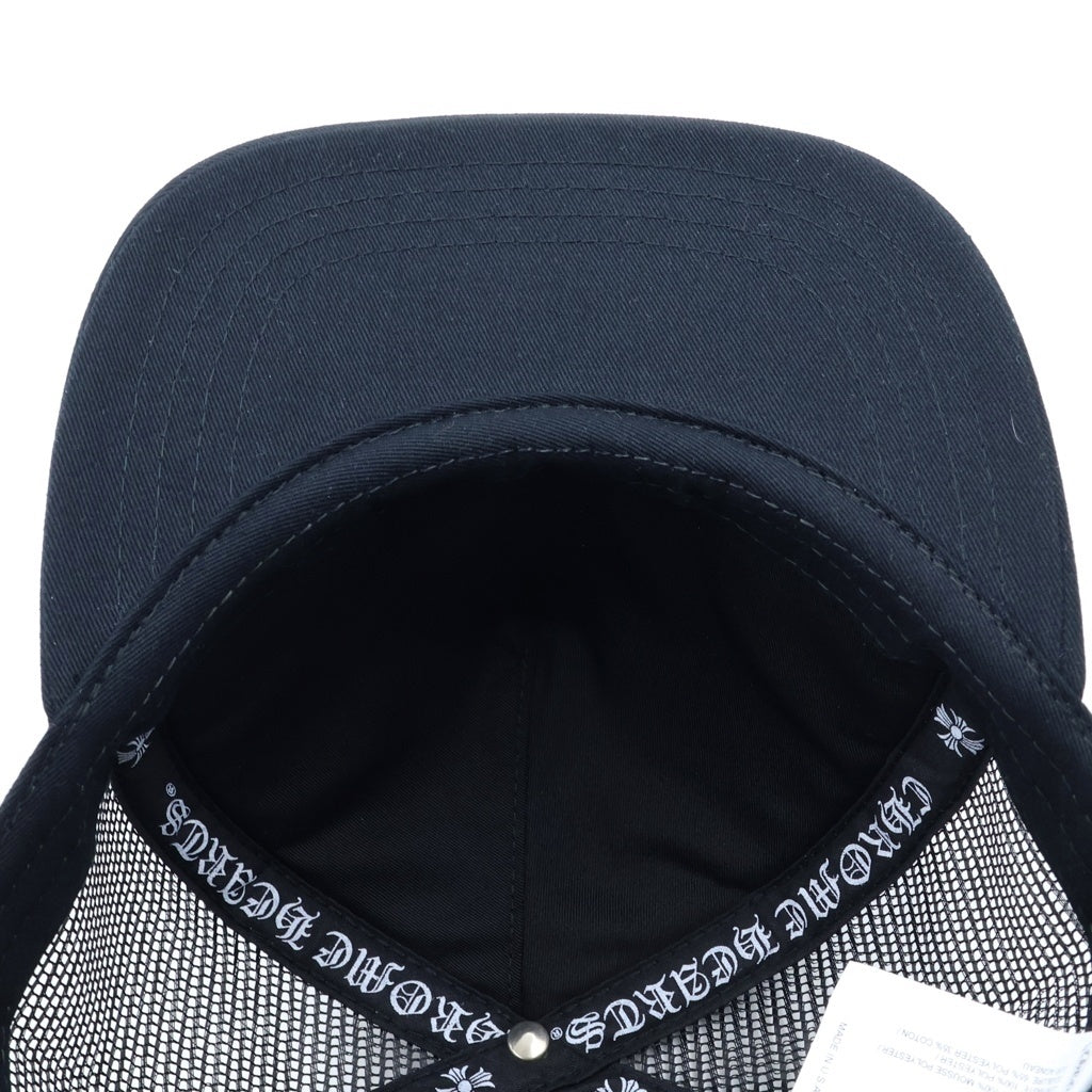 CHROME HEARTS(クロムハーツ) TRUCKER CAP トラッカーキャップ 3セメタリーレザーパッチメッシュキャップ 帽子 ブラック/ホワイト