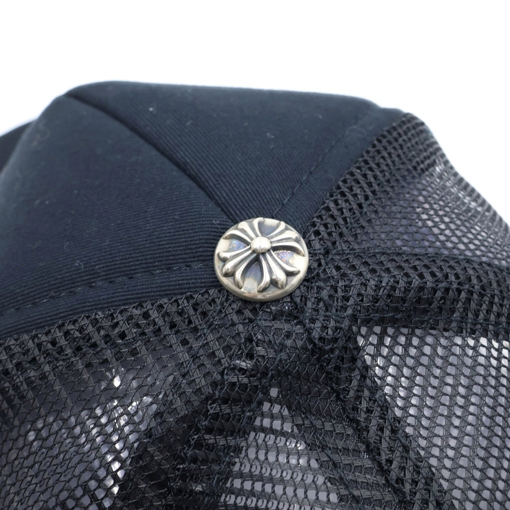 CHROME HEARTS(クロムハーツ) TRUCKER CAP トラッカーキャップ 3セメタリーレザーパッチメッシュキャップ 帽子 ブラック/ホワイト
