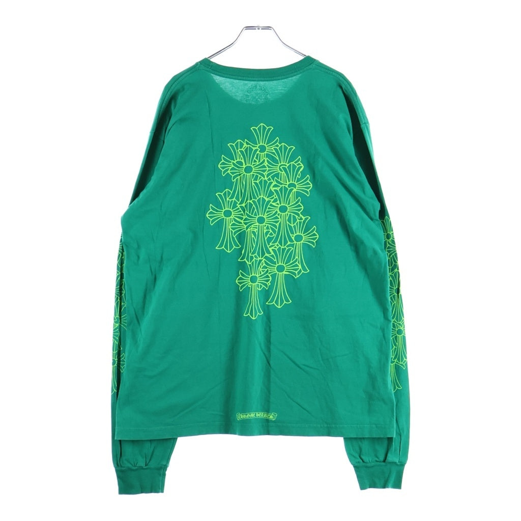 CHROME HEARTS(クロムハーツ) セメタリークロス 背面プリント ロングスリーブTシャツ 長袖Tシャツ カットソー グリーン
