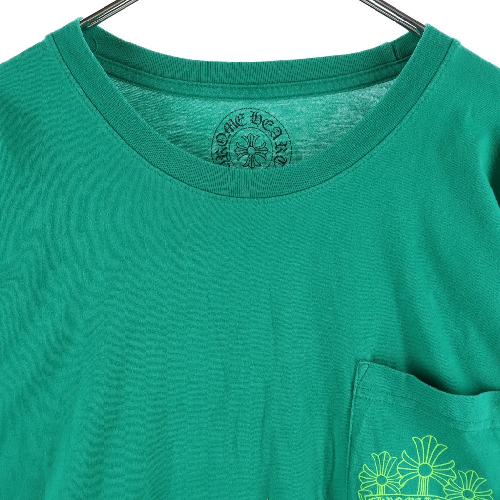 CHROME HEARTS(クロムハーツ) セメタリークロス 背面プリント ロングスリーブTシャツ 長袖Tシャツ カットソー グリーン
