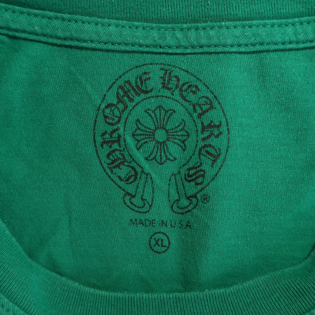 CHROME HEARTS(クロムハーツ) セメタリークロス 背面プリント ロングスリーブTシャツ 長袖Tシャツ カットソー グリーン