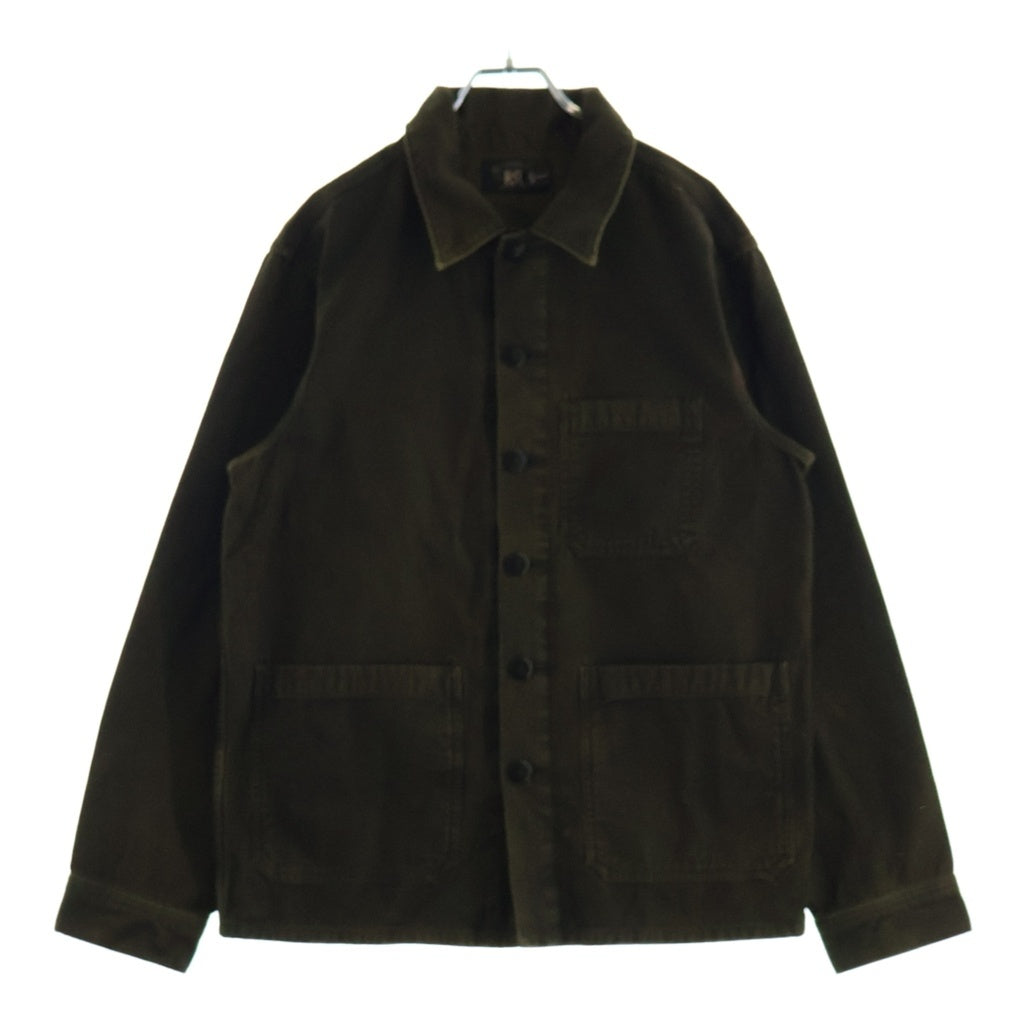 RRL(ダブルアールエル) リバースサティーン オーバーシャツ ロングスリーブ長袖シャツ ウォッシュドブラウン MNRRWOV16820372