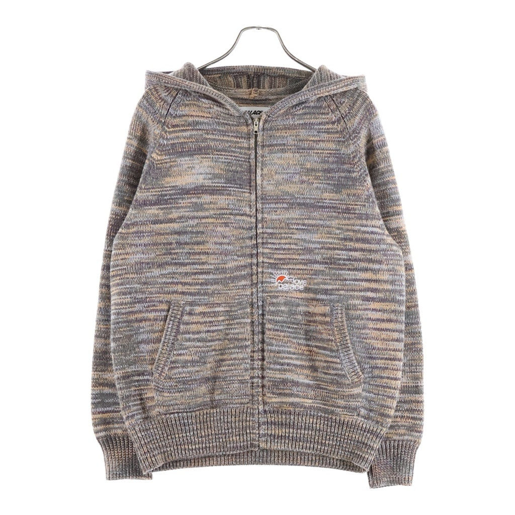 Palace Skateboards(パレススケートボーズ) SPACE KNIT ZIP UP HOODIE ロゴ刺繍 フーデッドジップアップパーカー マルチ