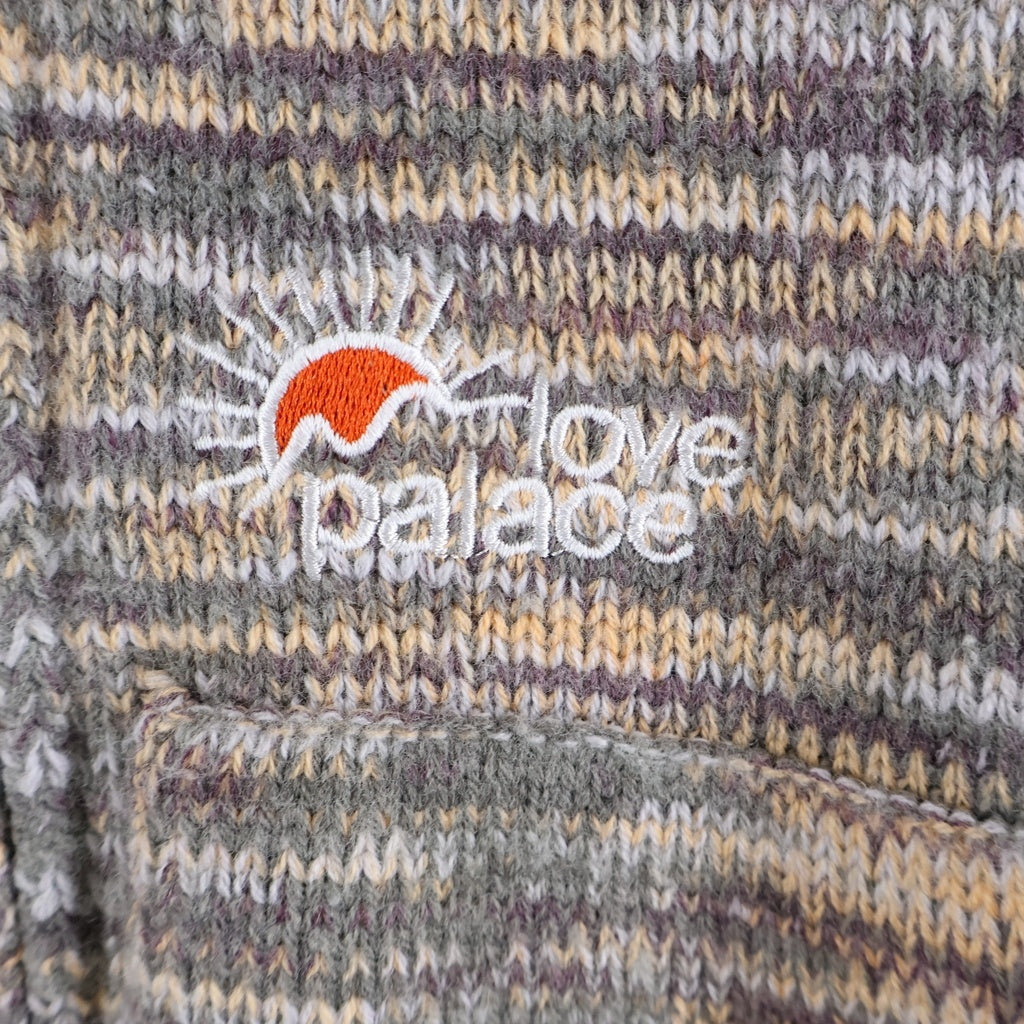 Palace Skateboards(パレススケートボーズ) SPACE KNIT ZIP UP HOODIE ロゴ刺繍 フーデッドジップアップパーカー マルチ