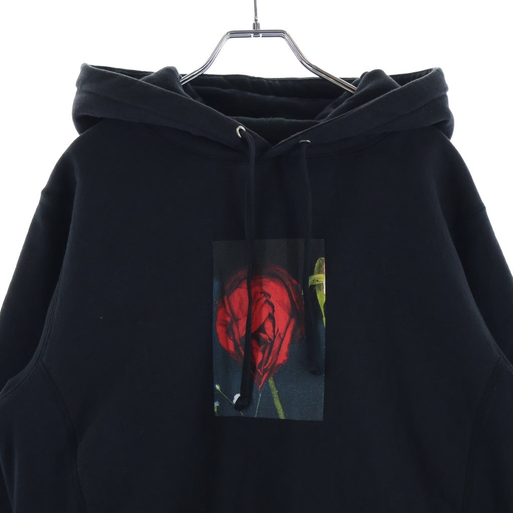 SUPREME(シュプリーム) 16AW Araki Rose Hooded Sweatshirt×荒木経惟 アラーキーローズプリントスウェットプルオーバーフーディ スウェットパーカー ブラック