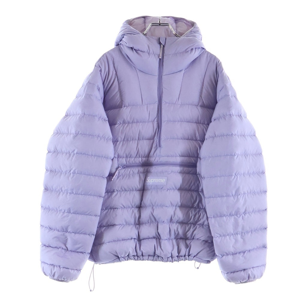 SUPREME(シュプリーム) 24AW Micro Down Pullover マイクロ ボックスロゴ フーデッド ハーフジップアップ ダウンジャケット パープル