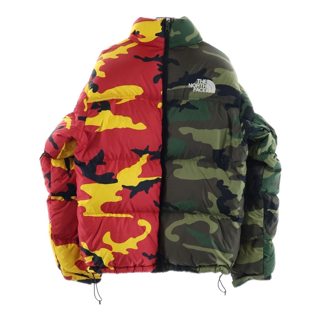 SUPREME(シュプリーム) 24SS × The North Face Split Nuptse Jacket Camo ザノースフェイス スプリットヌプシ ダウンジャケット カモフラ カーキ/レッド ND02400I