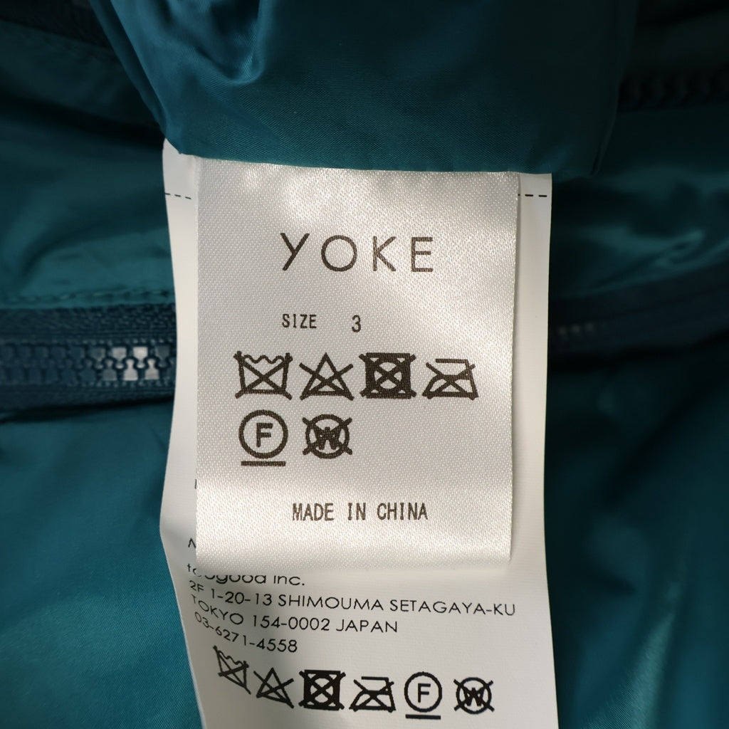 YOKE(ヨーク) 23AW MULTI DETACHABLE RV DOWN JACKET ジップアップ リバーシブル ダウンジャケット ライトグリーン YK23FW0529B