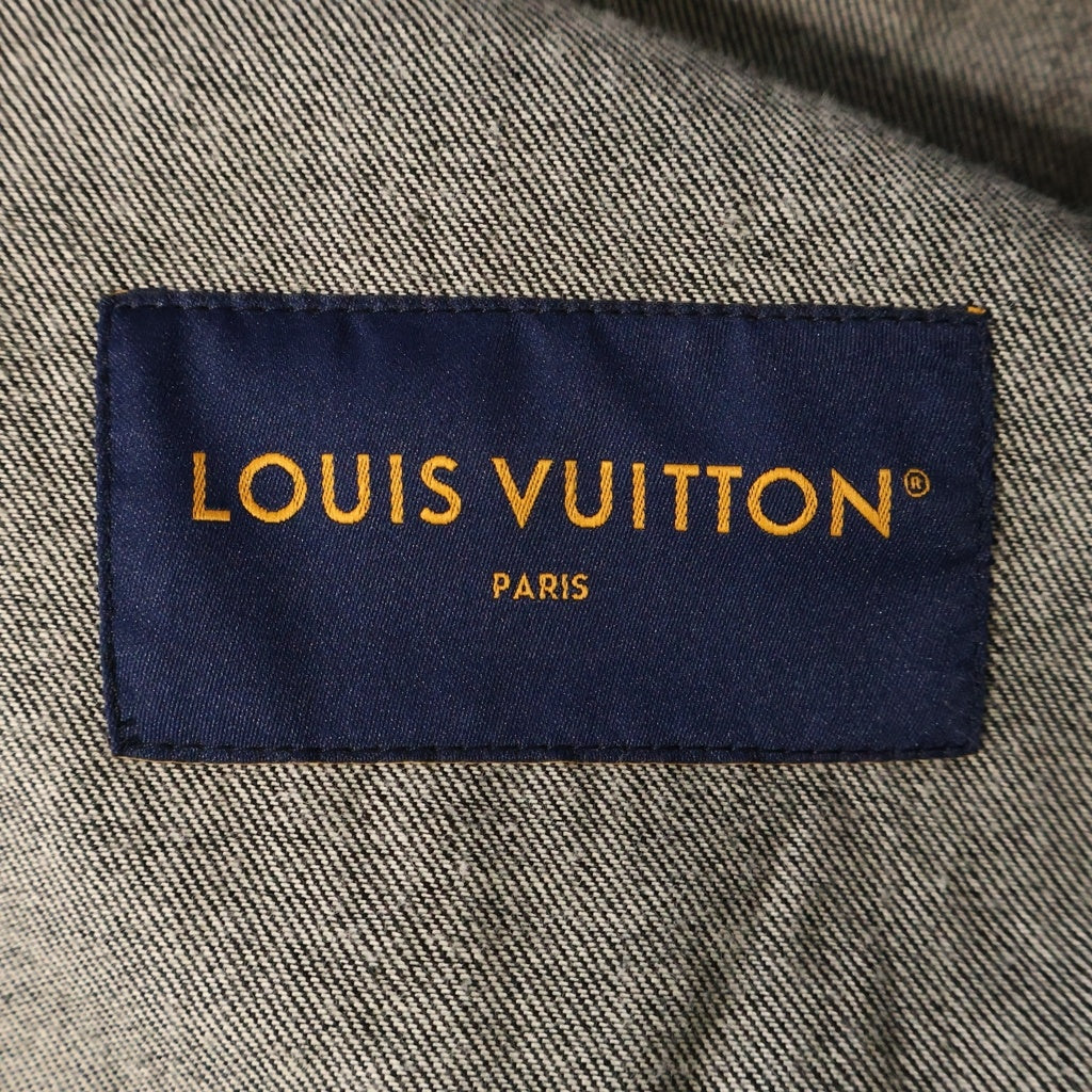 LOUIS VUITTON(ルイヴィトン) 23AW チェックロゴ オーバーサイズ 長袖シャツ ブラック HPA90W