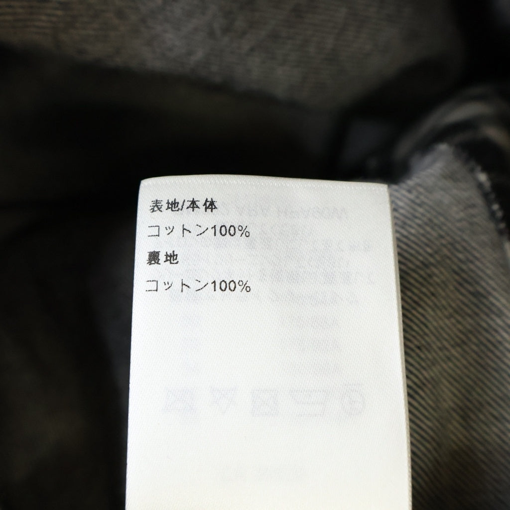 LOUIS VUITTON(ルイヴィトン) 23AW チェックロゴ オーバーサイズ 長袖シャツ ブラック HPA90W