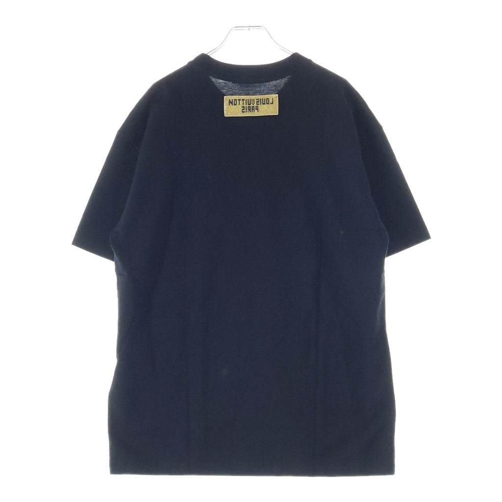 LOUIS VUITTON(ルイヴィトン) 22SS ビーズロゴ立体刺繍 半袖Tシャツ カットソー クルーネック ブラック HPY86W