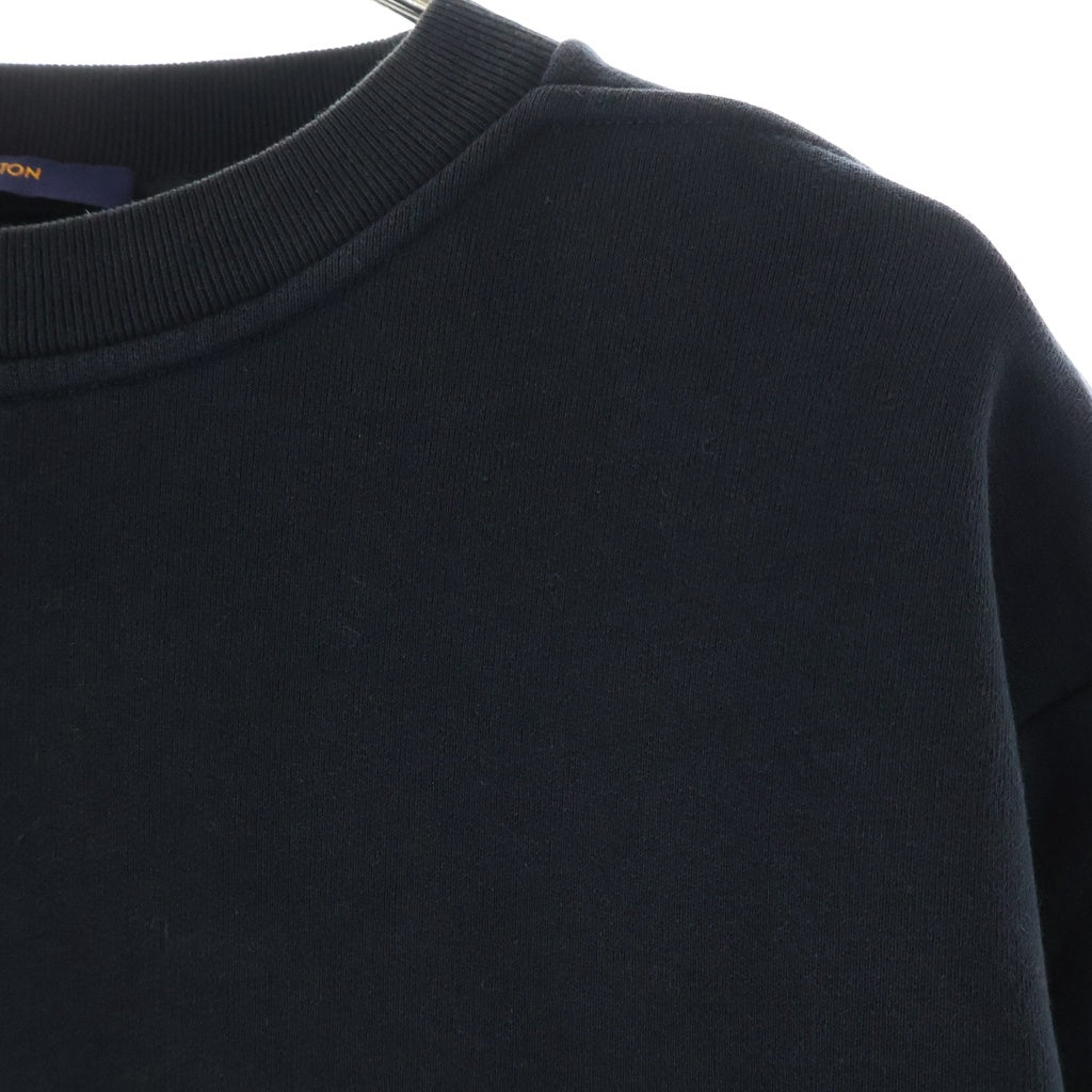 LOUIS VUITTON(ルイヴィトン) 23SS ミュージックライン エンブロイダード スウェットトレーナー クルーネック ブラック HOY03W