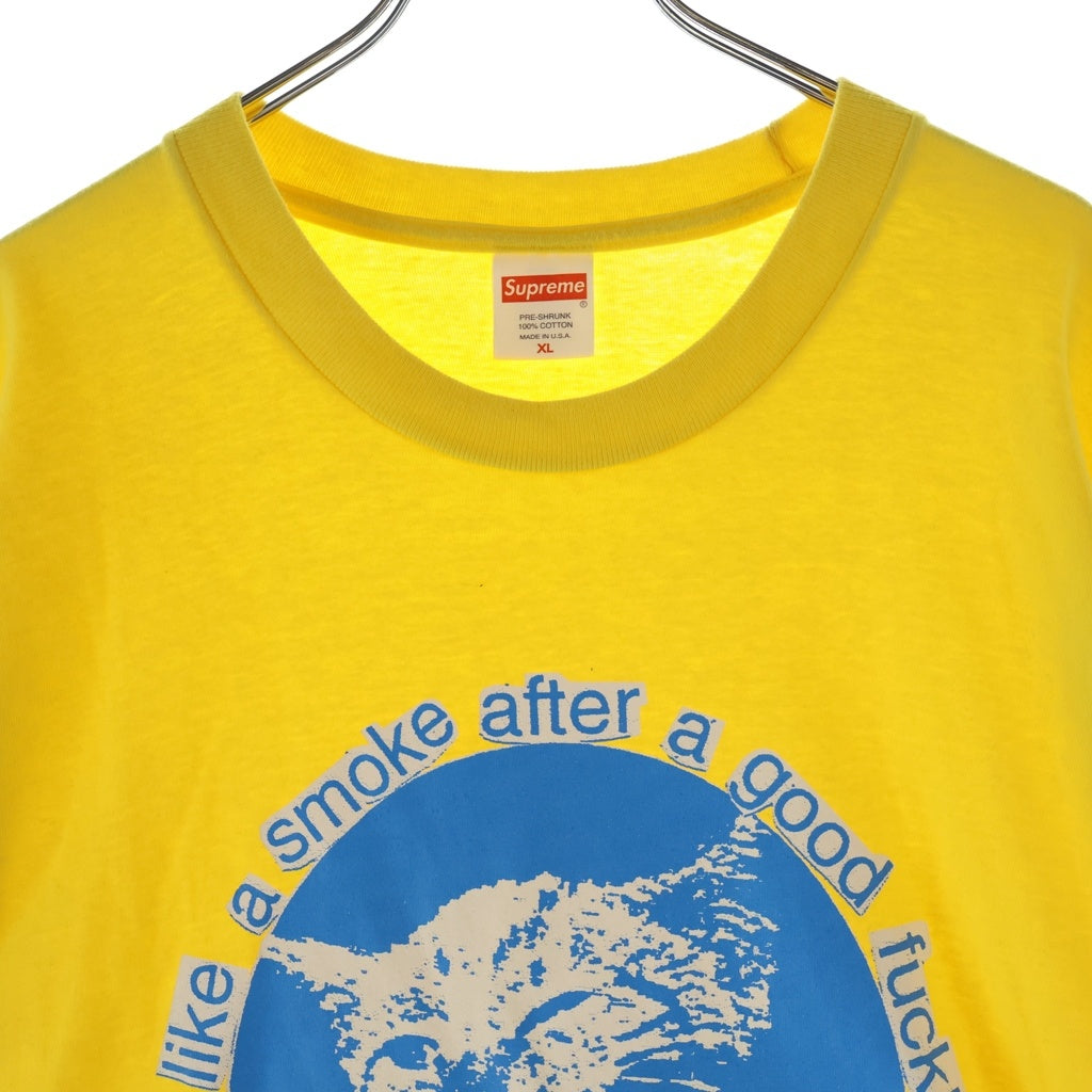 SUPREME(シュプリーム) 23SS Smoke Tee フロントプリント スモーク クルーネック コットン半袖Tシャツ カットソー イエロー
