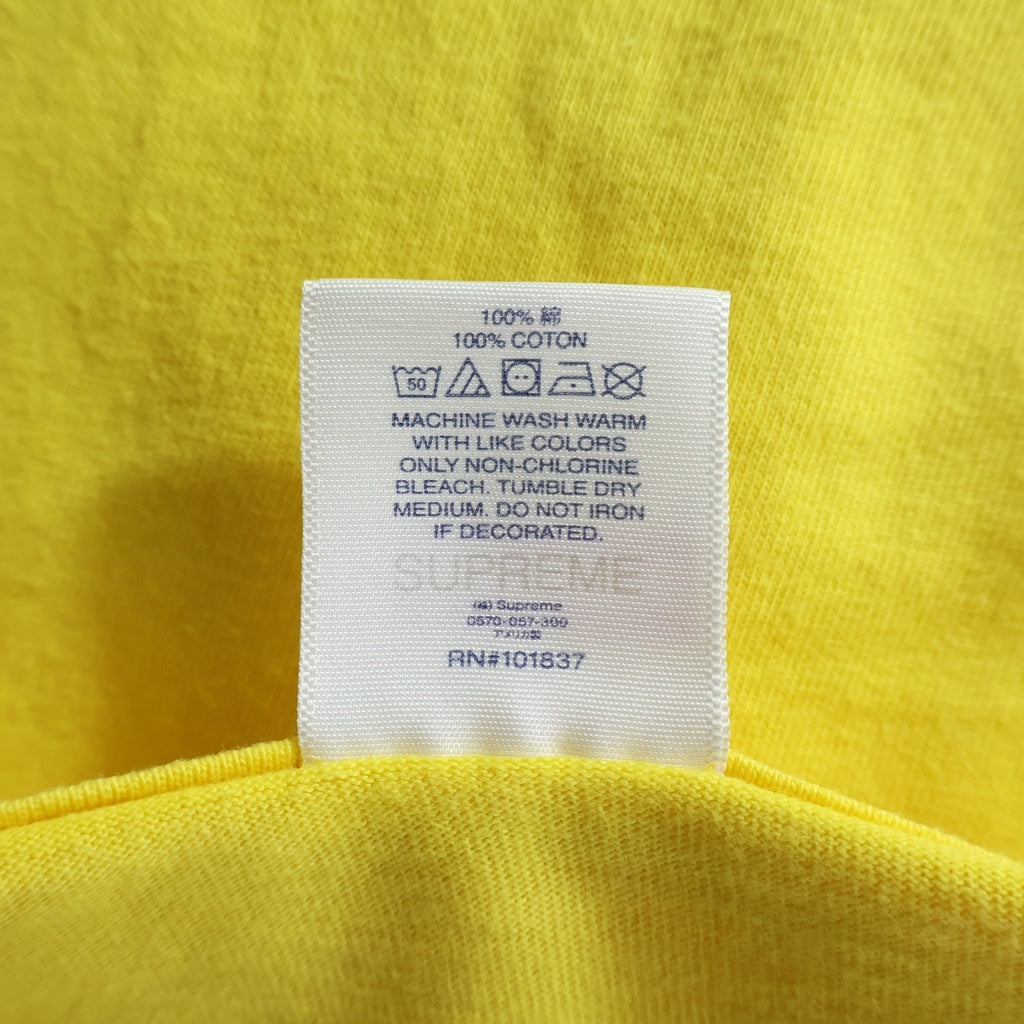 SUPREME(シュプリーム) 23SS Smoke Tee フロントプリント スモーク クルーネック コットン半袖Tシャツ カットソー イエロー