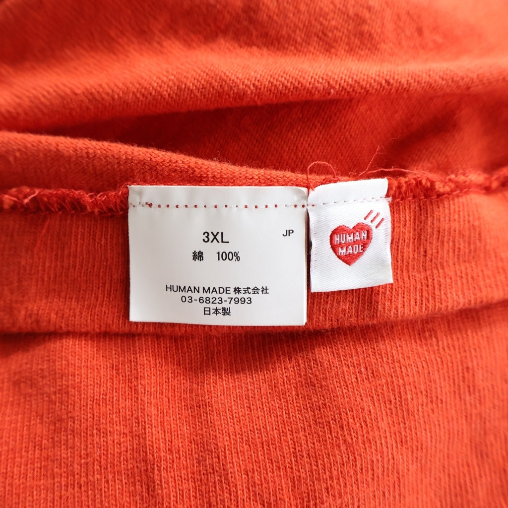 HUMAN MADE(ヒューマンメイド) Color T-Shirt Red フロントプリント クルーネック半袖Tシャツ カットソー レッド